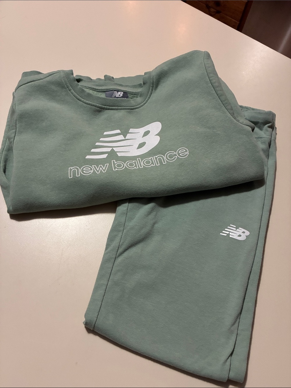 New Balance Kids Sage Green Sweatshirt & Joggers